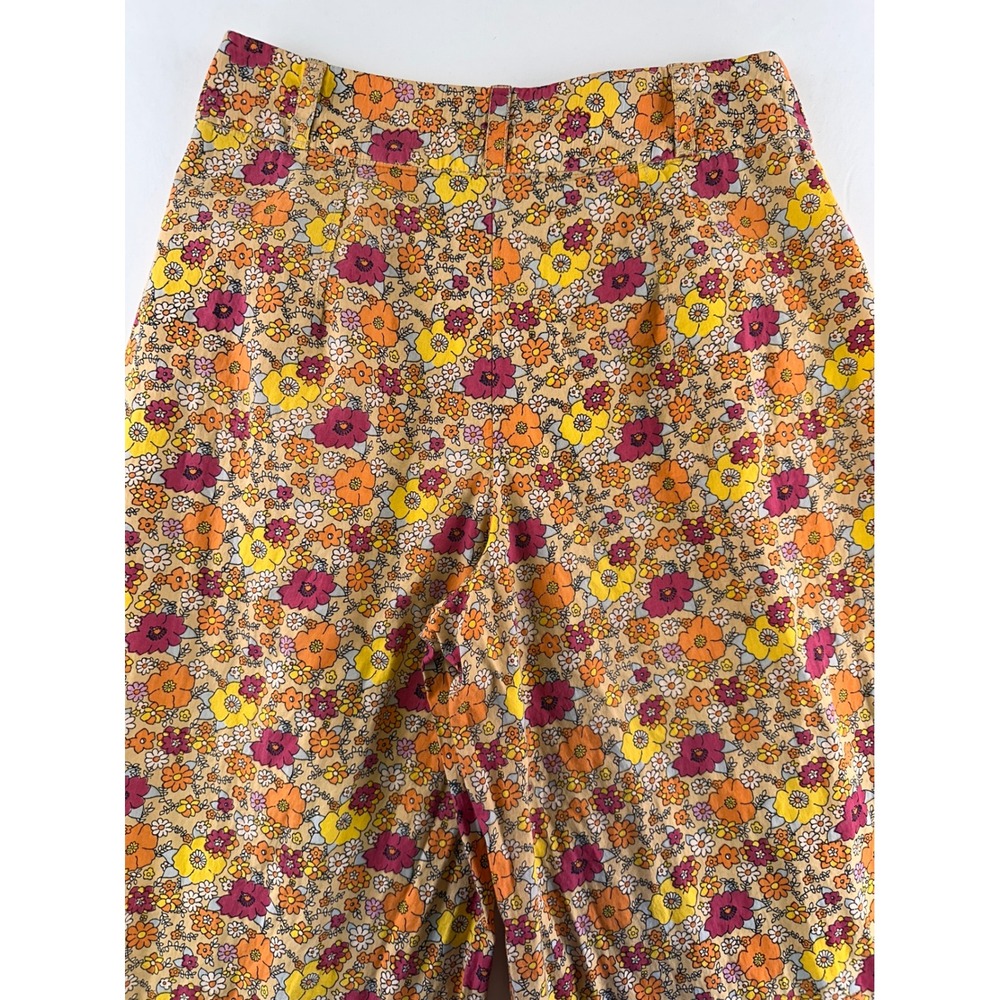 Free People Flower Power Wide Leg Crop Pants Boho 70s inspired Festival Rare 6 - Picture 6 of 13